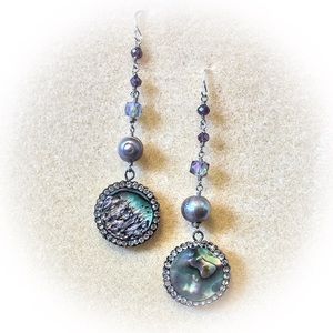 Abalone drop earrings